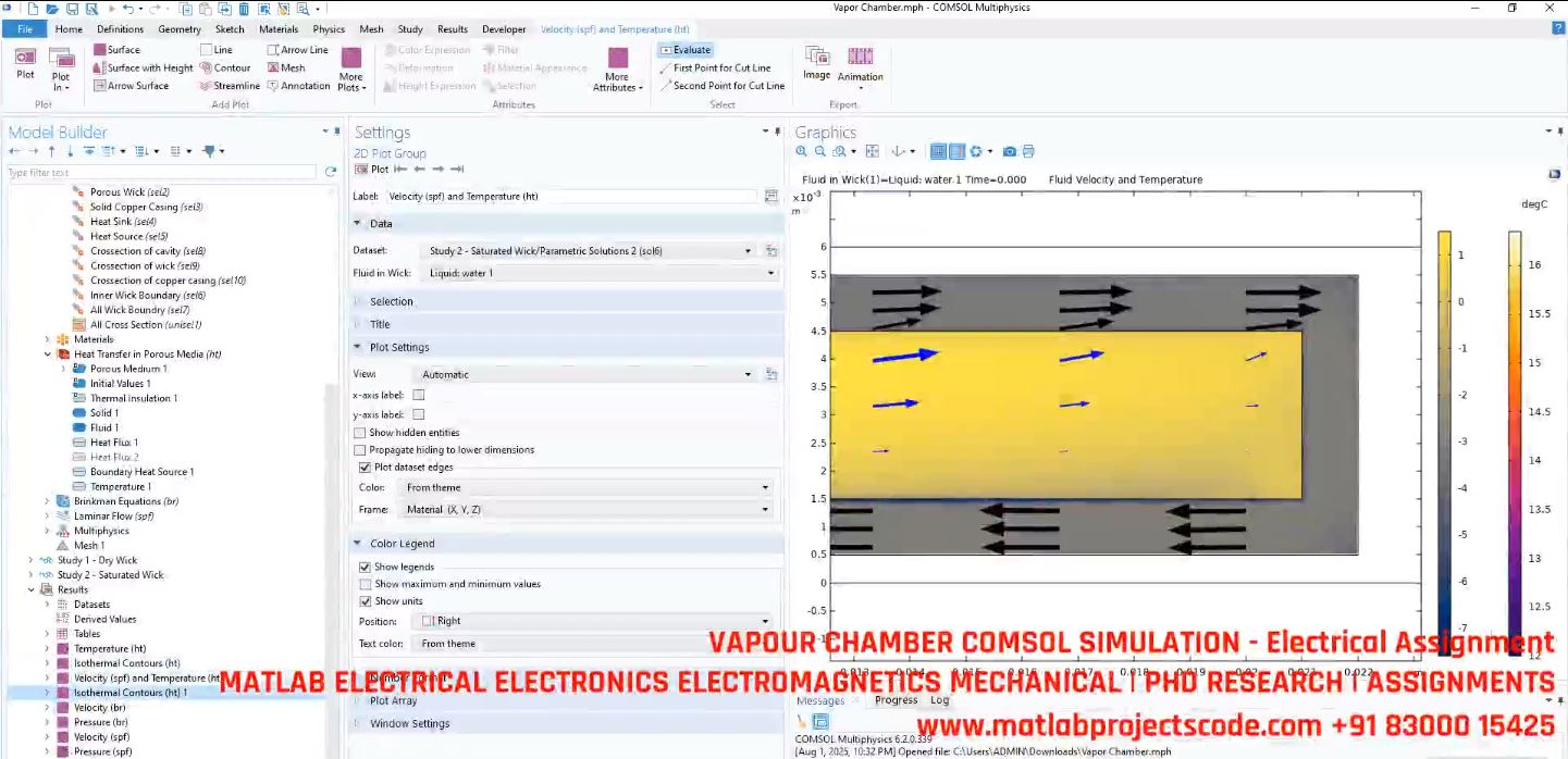 Vapour Chamber Simulation In Comsol Multiphysics - Cfd Thermal Management For Engineering Projects project simulation thumbnail for FEA & CFD Engineering