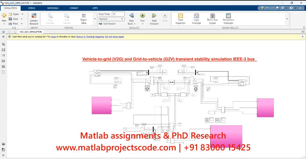 Vehicle-To-Grid V2G And Grid-To-Vehicle G2V Transient Stability - Ieee 3 Bus project thumbnail image
