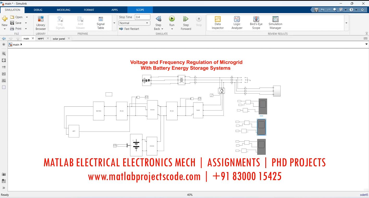 Voltage and Frequency Regulation of Microgrid With Battery Energy ...