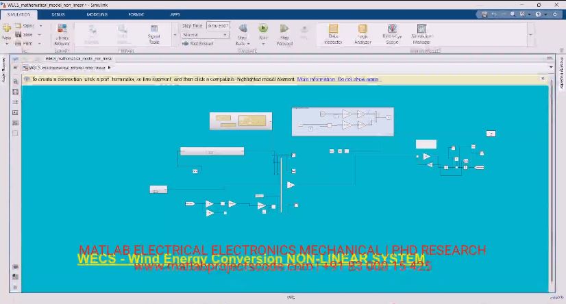 Wecs -Wind Energy Conversion Non Linear Systems project simulation thumbnail for Renewable Energy Engineering