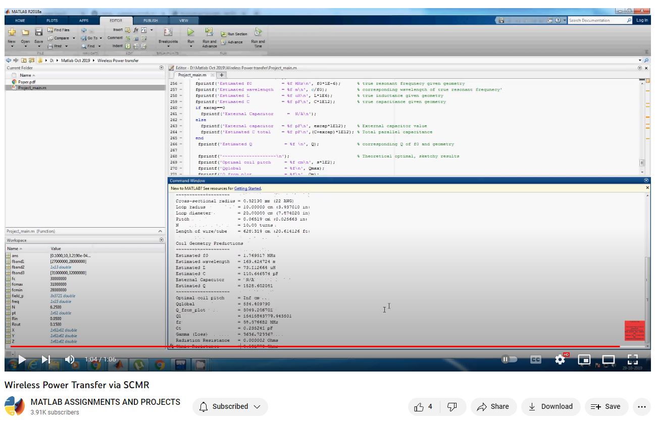 Wireless Power Transfer Via Scmr project simulation thumbnail for Renewable Energy Engineering