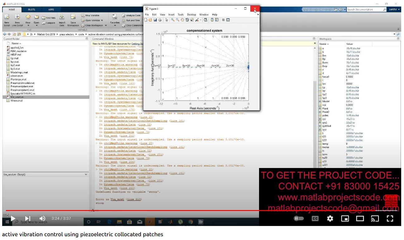 Active Vibration Control Using Piezoelectric Collocated Patches project simulation thumbnail for Electromagnetics and RF Engineering