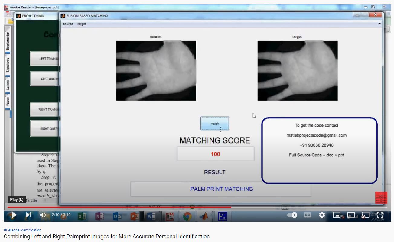 Combining Left And Right Palm Print Images For More Accurate Personal Identification project simulation thumbnail for Signal Processing and AI Engineering