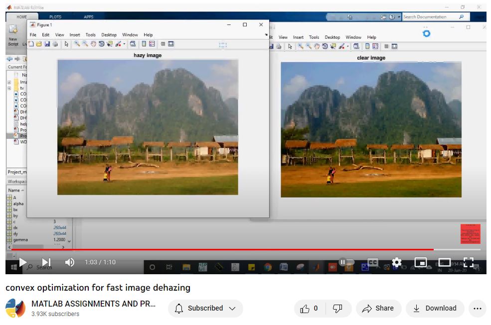 Convex Optimization For Fast Image Dehazing project simulation thumbnail for Signal Processing and AI Engineering