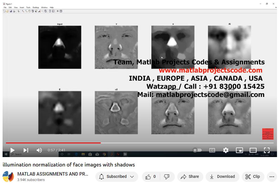 Illumination Normalization Of Face Images | MATLAB Project