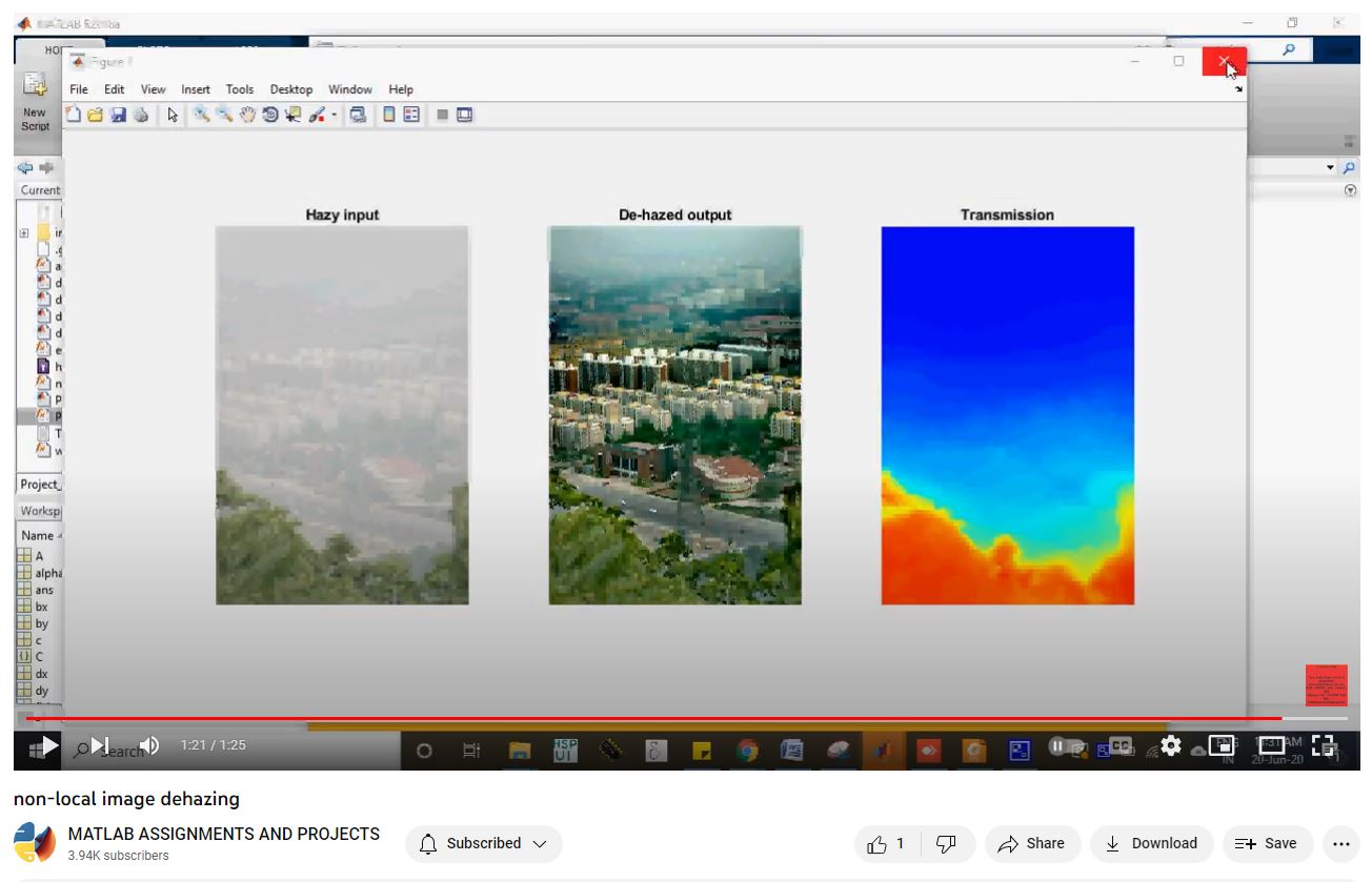 Non-Local Image Dehazing project simulation thumbnail for Signal Processing and AI Engineering