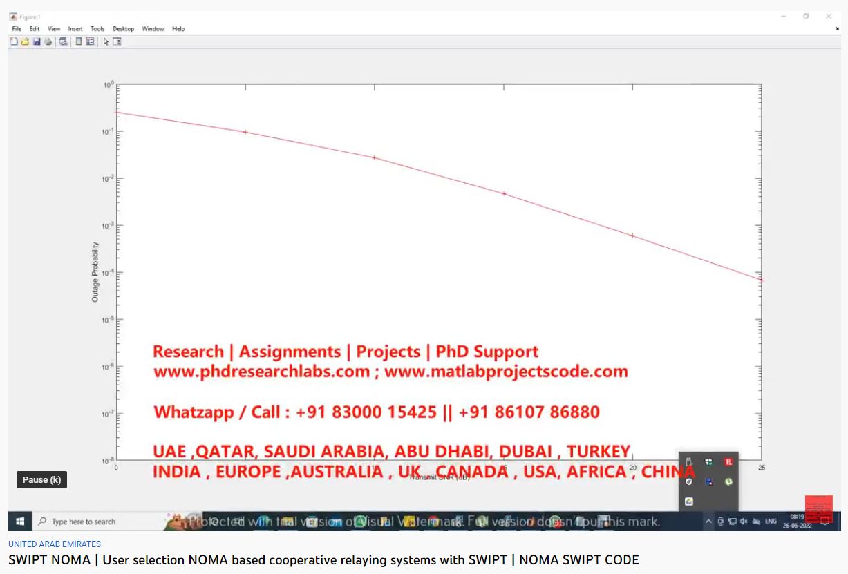 User Selection NOMA-based Cooperative Relaying Systems with SWIPT project simulation thumbnail for Communication Systems Engineering